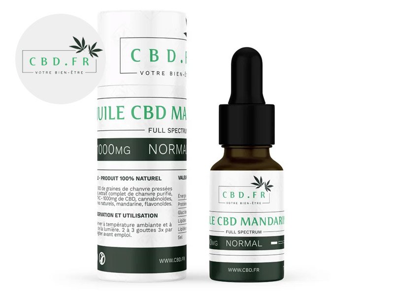 Huile CBD (10% Bio) Mandarine CBDfr 10ml