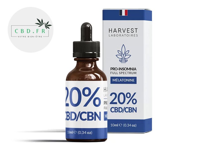 Huile CBD CBN (20% Bio) Mélatonine Harvest Laboratoires 10ml