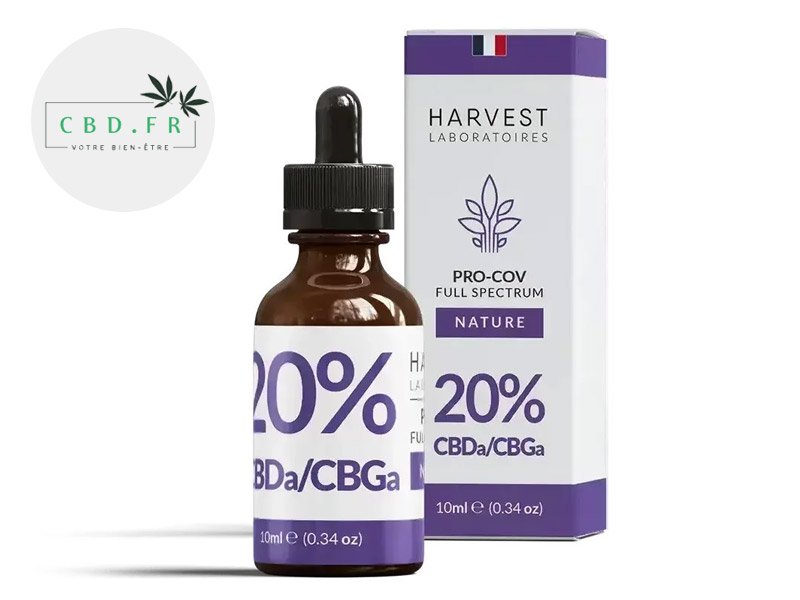 Huile CBD (20% Bio) CBDa CBGa Harvest Laboratoires 10ml